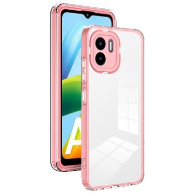 Xiaomi Redmi A2 (Redmi A1) „Candy“ skaidrus rožinis kieto silikono (TPU) dėklas | Priedai.lt