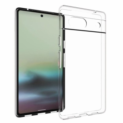 Google Pixel 7A kieto silikono TPU skaidrus dėklas - nugarėlė | Priedai.lt