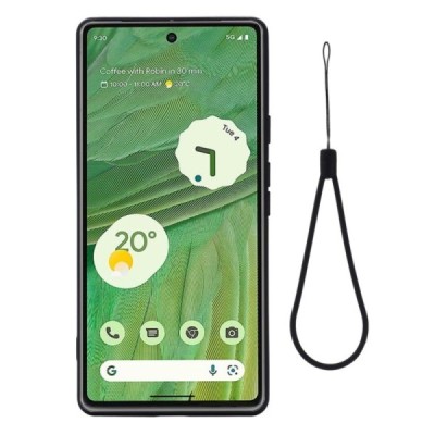 Google Pixel 7A Shell kieto silikono (TPU) dėklas juodas - nugarėlė | Priedai.lt