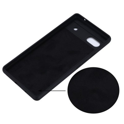 Google Pixel 7A Shell kieto silikono (TPU) dėklas juodas - nugarėlė | Priedai.lt