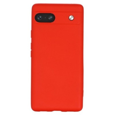 Google Pixel 7A Shell kieto silikono (TPU) dėklas raudonas - nugarėlė | Priedai.lt