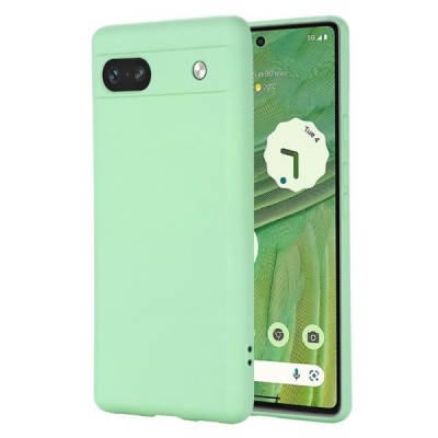 Google Pixel 7A Shell kieto silikono (TPU) dėklas žalias - nugarėlė | Priedai.lt