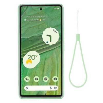 Google Pixel 7A Shell kieto silikono (TPU) dėklas žalias - nugarėlė | Priedai.lt