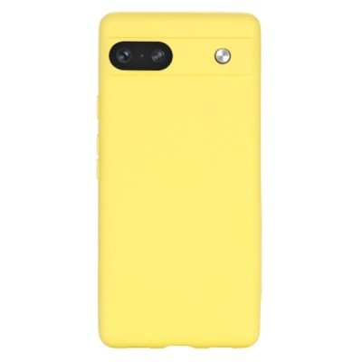 Google Pixel 7A Shell kieto silikono (TPU) dėklas geltonas - nugarėlė | Priedai.lt