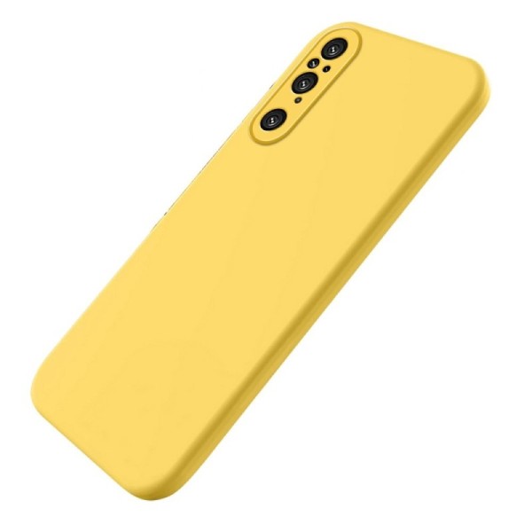 „Shell“ Kõva silikoon (TPU) kaaned - kollane (Xperia 1 V)