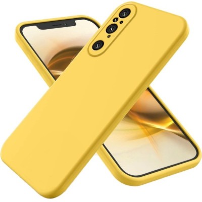 Sony Xperia 1 V Shell kieto silikono TPU geltonas dėklas - nugarėlė | Priedai.lt