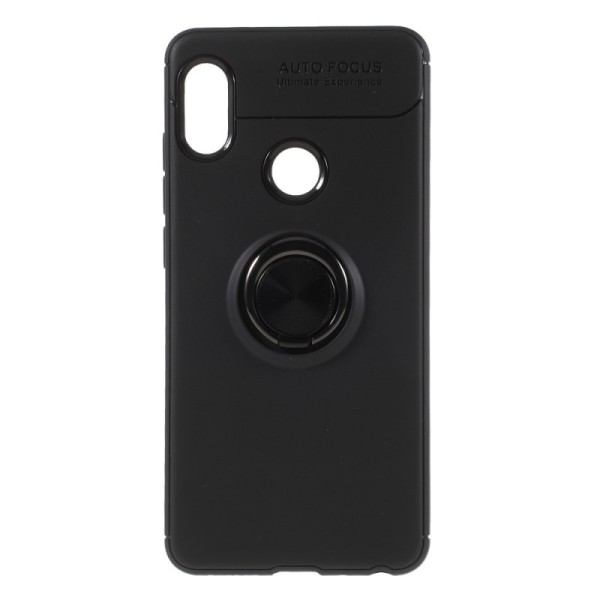 „FOCUS“ Kickstand Kõva silikoon (TPU) kaaned - must (Redmi Note 5 2018)