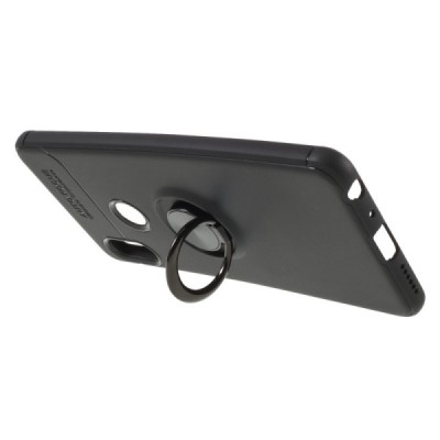 Xiaomi Redmi Note 5 (2018) „FOCUS“ Kickstand kieto silikono TPU juodas dėklas - nugarėlė | Priedai.lt