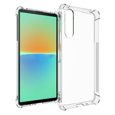 Sustiprintos apsaugos Sony Xperia 10 V skaidrus kieto silikono (TPU) dėklas | Priedai.lt