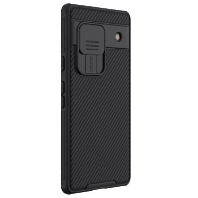 Google Pixel 7A „Nillkin“ CamShield juodas dėklas, nugarėlė su kameros apsauga | Priedai.lt