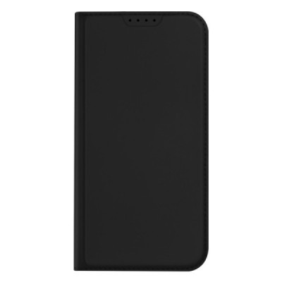 „Dux Ducis“ Skin serijos Apple iPhone 15 juodas odinis atverčiamas dėklas | Priedai.lt