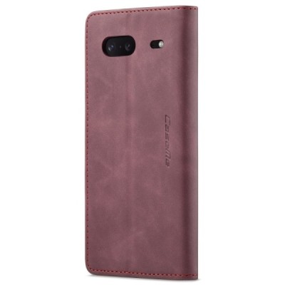 Google Pixel 7 CaseMe Retro solidus atverčiamas bordo odinis dėklas - knygutė | Priedai.lt