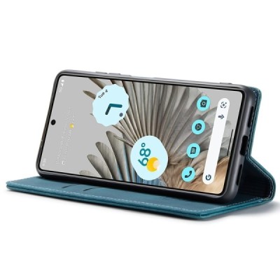 Google Pixel 7 Pro CaseMe Retro solidus atverčiamas žalias odinis dėklas - knygutė | Priedai.lt