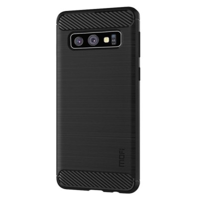 Samsung Galaxy S10 (G973) „Mofi“ Carbon kieto silikono TPU juodas dėklas - nugarėlė | Priedai.lt