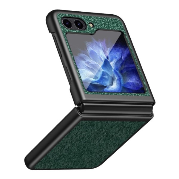 „Deluxe Leather“ kaaned - roheline (Galaxy Flip5)