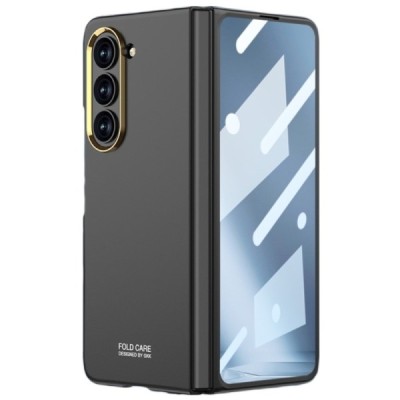 Samsung Galaxy Fold5 5G (SM-F946B) GKK Creative Glass plastikinis juodas dėklas - nugarėlė | Priedai.lt
