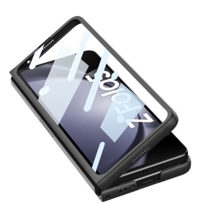 Samsung Galaxy Fold5 5G (SM-F946B) GKK CamShield Glass plastikinis juodas dėklas - nugarėlė | Priedai.lt