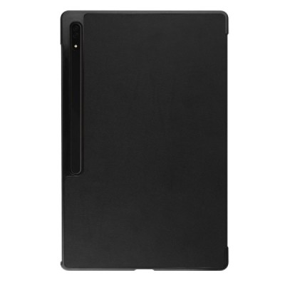 Samsung Galaxy Tab S9 Ultra 14.6" (X910) atverčiamas juodas odinis dėklas - knygutė (sulankstomas) | Priedai.lt