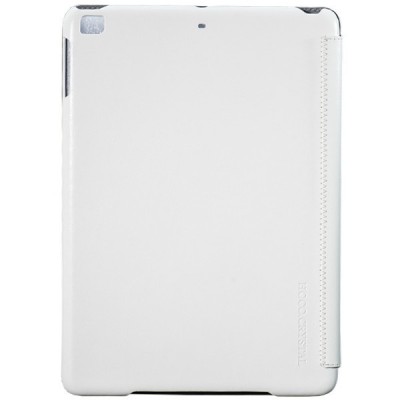 Prabangus „HOCO“ Crystal serijos odinis atverčiamas baltas Apple iPad Air dėklas / Priedai.lt