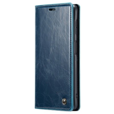 Samsung Galaxy A23 5G (SM-A236B, SM-M236B, SM-E236B) „CaseMe“ Leather solidus atverčiamas mėlynas odinis dėklas - knygutė | Prie