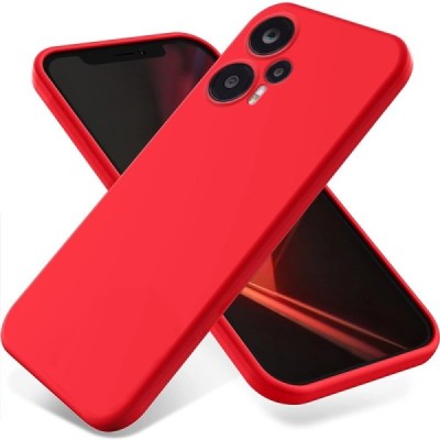 Xiaomi Redmi Note 12 Turbo (Poco F5 5G) Shell kieto silikono TPU raudonas dėklas - nugarėlė | Priedai.lt
