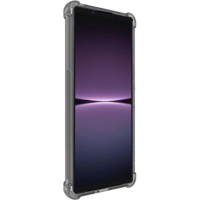 Sony Xperia 1 V Imak sustiprintos apsaugos kieto silikono TPU pilkas dėklas - nugarėlė | Priedai.lt
