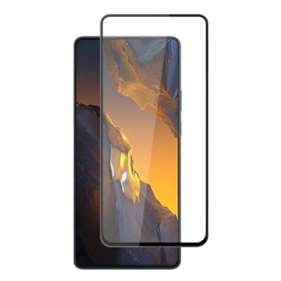 Xiaomi Redmi Note 12 Turbo (Poco F5 5G) „Mocolo“ 2.5D 9H Tempered Glass sustiprintos apsaugos juodas pilnai dengiantis apsaugini
