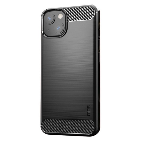 „Mofi“ Carbon Kõva silikoon (TPU) kaaned - must (iPhone 13)