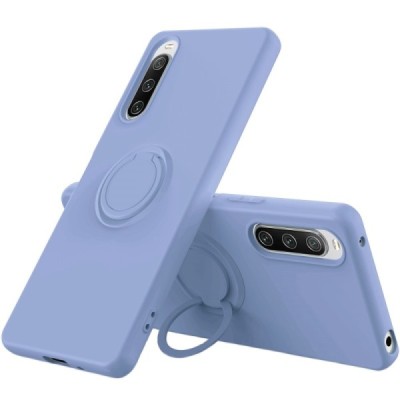 Sony Xperia 10 V „Ring“ Kickstand (TPU) violetinis dėklas - nugarėlė | Priedai.lt
