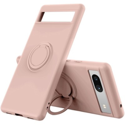 Google Pixel 7A „Ring“ Kickstand (TPU) rožinis dėklas - nugarėlė | Priedai.lt