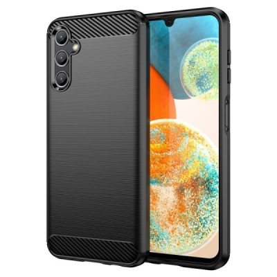 Samsung Galaxy A14 5G (SM-A146B, SM-A145F) „Carbon“ kieto silikono TPU juodas dėklas - nugarėlė | Priedai.lt