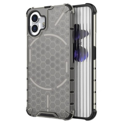 Honeycomb sustiprintos apsaugos Nothing Phone 2 pilkas kieto silikono (TPU) ir plastiko dėklas | Priedai.lt