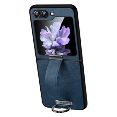 „Sulada“ Leather Kickstand Samsung Galaxy Flip5 5G (SM-F731B) mėlynas odinis dėklas - nugarėlė | Priedai.lt