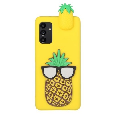 Samsung Galaxy A14 5G (SM-A146B, SM-A145F) „Squezy“ Pineapple kieto silikono TPU geltonas dėklas - nugarėlė | Priedai.lt