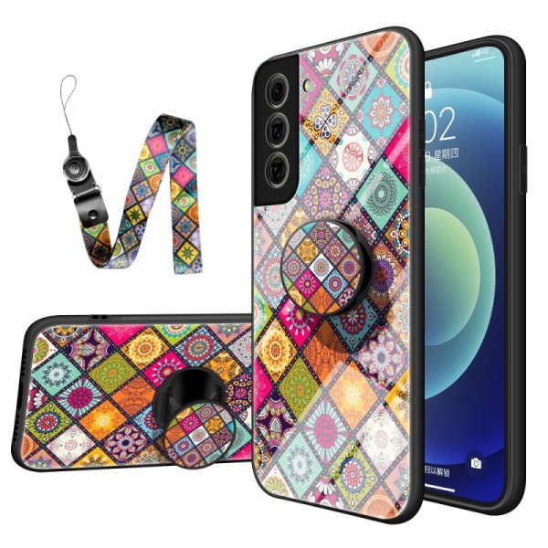 „Pattern“ Kõva silikoon (TPU) kaaned - värviline + pits telefonile + sulg (Galaxy S21 FE 5G)