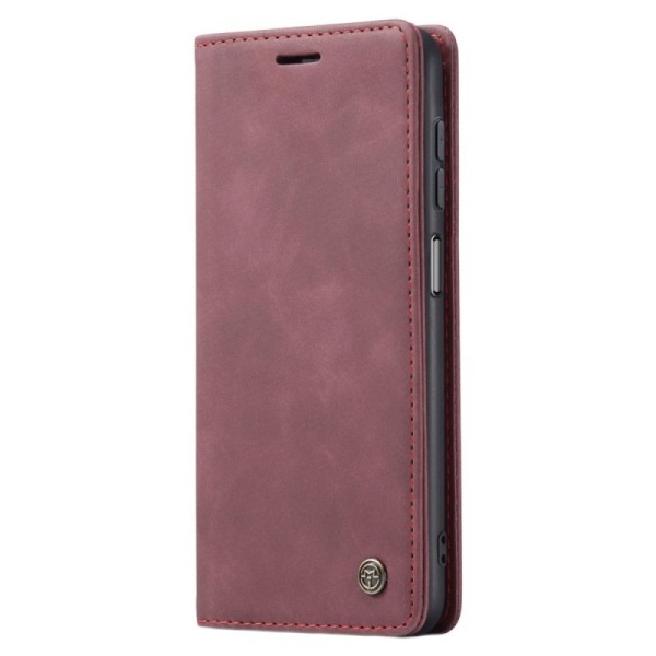 „CaseMe“ Retro Tugev tahke kaaned - burgundi (Galaxy A14 5G)