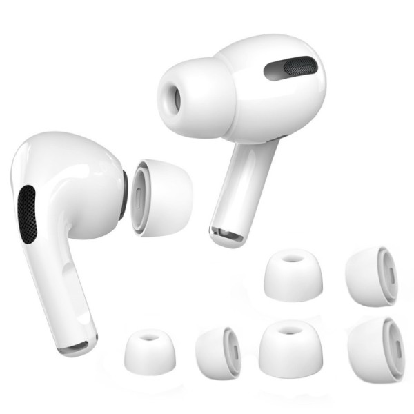 „AhaStyle“ silikoniniai ausinių antgaliai - balti (AirPods Pro / Pro 2)