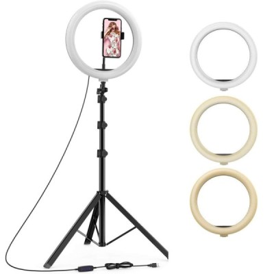„Tripod“ LED Ring Fill Light telefono laikiklis - asmenukių fotografavimo stovas | Priedai.lt