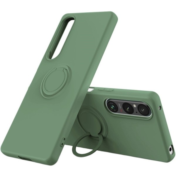 „Ring“ Kickstand (TPU) kaaned - roheline (Xperia 1 V)
