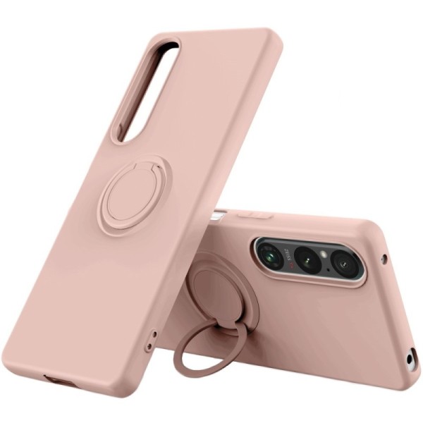 „Ring“ Kickstand (TPU) kaaned - roosa (Xperia 1 V)
