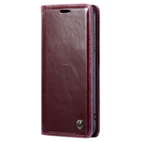 „CaseMe“ Leather Tugev tahke kaaned - burgundi (iPhone X / Xs)