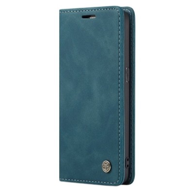 Samsung Galaxy S7 (G930) CaseMe Retro solidus atverčiamas žalias odinis dėklas - knygutė | Priedai.lt