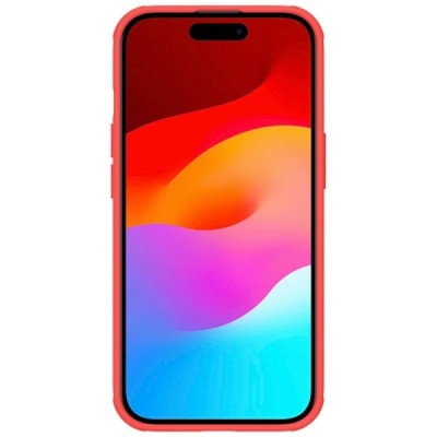 Apple iPhone 15 „Nillkin“ Frosted Shield Pro raudonas dėklas - nugarėlė | Priedai.lt