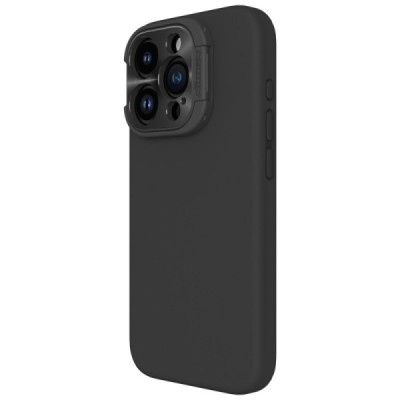 Apple iPhone 15 Pro „Nillkin“ Lenswing Magnetic juodas dėklas, nugarėlė su kameros apsauga | Priedai.lt
