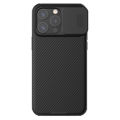 Apple iPhone 15 Pro Max „Nillkin“ CamShield Pro juodas dėklas, nugarėlė su kameros apsauga | Priedai.lt