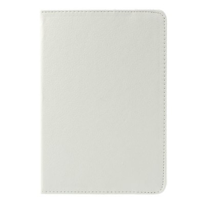 Apple iPad Mini 1 / 2 / 3 atverčiamas, sukiojamas 360 laipsnių, baltas odinis dėklas - stovas / Priedai.lt