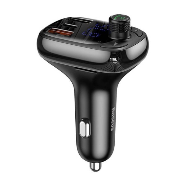 „Baseus“ S-13 automobilinis FM moduliatorius / įkroviklis - juodas (36W)