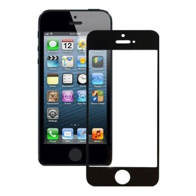 Apple iPhone 5 (iPhone 5s, iPhone SE) „Guardian“ 9H Tempered Glass sustiprintos apsaugos juodas pilnai dengiantis apsauginis ekr