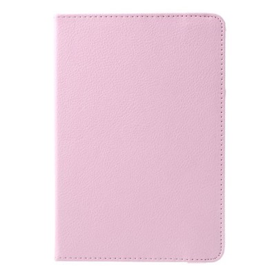 Apple iPad Mini 1 / 2 / 3 atverčiamas, sukiojamas 360 laipsnių, rožinis odinis dėklas - stovas / Priedai.lt