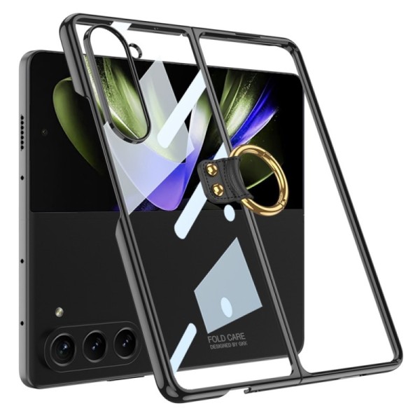 „GKK“ Ring plastist läbipaistev kaaned - must (Galaxy Fold5)